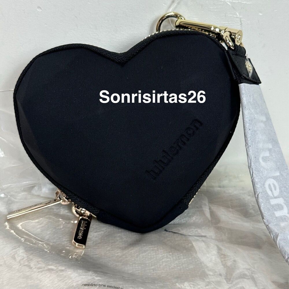 Lululemon Valentine’s Limited Edition Heart Wristlet Black NWT Sold Out